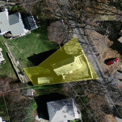 45 Beecher Pl, Newton MA 02459-2344 aerial view