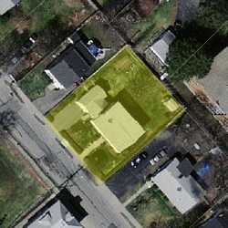 42 Hawthorn St, Newton MA  02458-1215 aerial view