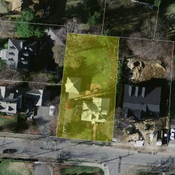 16 Ballard St, Newton MA  02459-1250 aerial view