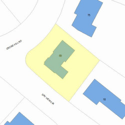 69 Cross Hill Rd, Newton MA  02459-3120 plot plan