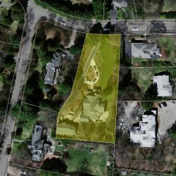 185 Prince St, Newton MA  02465-2605 aerial view