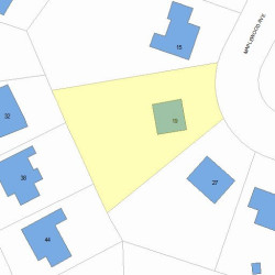 19 Maplewood Ave, Newton MA 02459-2527 plot plan