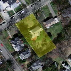 96 Temple St, Newton MA 02465-2307 aerial view