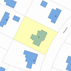 25 Varick Rd, Newton MA  02468-1304 plot plan