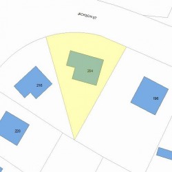 204 Jackson St, Newton MA 02459-2540 plot plan