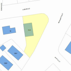 1545 Washington St, Newton MA  02465-2222 plot plan