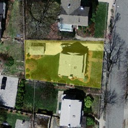67 Davis Ave, Newton MA 02465-1925 aerial view