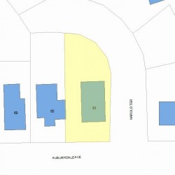 61 Auburndale Ave, Newton MA 02465-1419 plot plan
