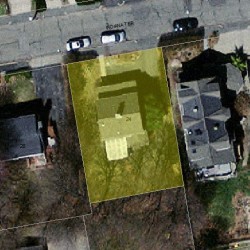 24 Indiana Ter, Newton MA  02464-1315 aerial view