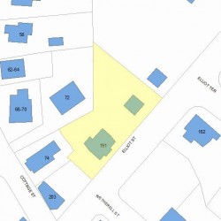 191 Elliot St, Newton MA  02464-1230 plot plan