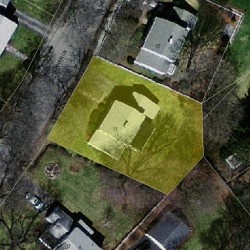 11 Bunker Ln, Newton MA  02465-1705 aerial view