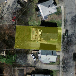 19 Wetherell St, Newton MA  02464-1416 aerial view