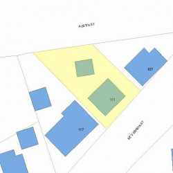 111 Mount Vernon St, Newton MA 02465-2559 plot plan