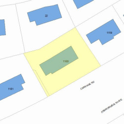 1169 Commonwealth Ave, Newton MA  02465-2908 plot plan