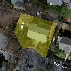 27 Normandy Rd, Newton MA  02466-2513 aerial view