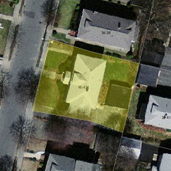 40 Milo St, Newton MA 02465-1012 aerial view