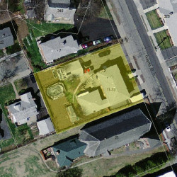 11 Chapel St, Newton MA  02458-1010 aerial view