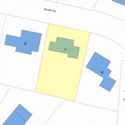56 Miller Rd, Newton MA  02459-2436 plot plan