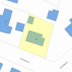 69 Fair Oaks Ave, Newton MA  02460-1218 plot plan