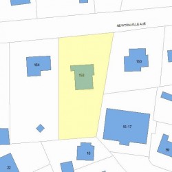 158 Newtonville Ave, Newton MA 02458-1830 plot plan