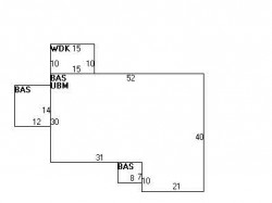 775 Dedham St, Newton MA  02459-3309 floor plan