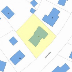 31 Agawam Rd, Newton MA 02468-1302 plot plan