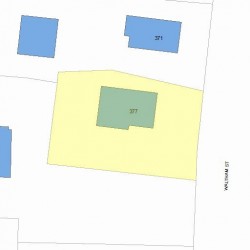 377 Waltham St, Newton MA 02465-1938 plot plan