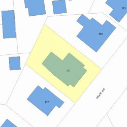 111 Grant Ave, Newton MA 02459-1348 plot plan