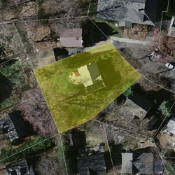 14 Weldon Rd, Newton MA  02458-1807 aerial view