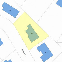 29 Westgate Rd, Newton MA  02459-3133 plot plan