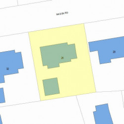26 Mason Rd, Newton MA 02459-1506 plot plan