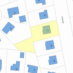 21 Allen Ave, Newton MA 02468-1715 plot plan