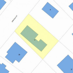 14 Emerald St, Newton MA  02458-1214 plot plan