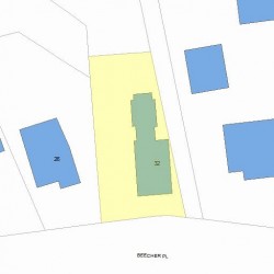 32 Beecher Pl, Newton MA 02459-2313 plot plan