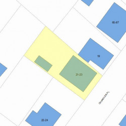 21 Chandler Pl, Newton MA 02464-1401 plot plan