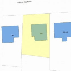 542 Commonwealth Ave, Newton MA 02459-1634 plot plan