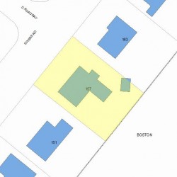157 Spiers Rd, Newton MA  02459-3717 plot plan