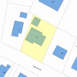 41 Berwick Rd, Newton MA  02459-2122 plot plan