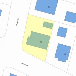 92 Tolman St, Newton MA 02465-1020 plot plan