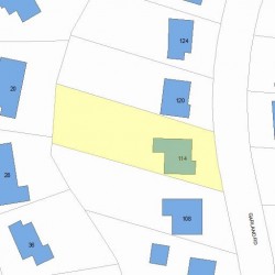 114 Garland Rd, Newton MA  02459-1710 plot plan