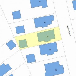 25 Harrington St, Newton MA 02460-1525 plot plan