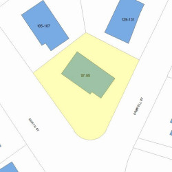 97 North St, Newton MA 02459-1737 plot plan