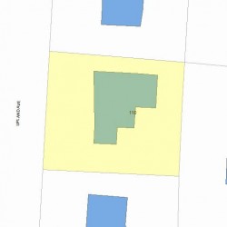 110 Upland Ave, Newton MA  02461-2145 plot plan