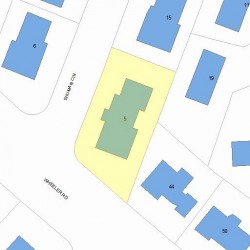 5 Shuman Cir, Newton MA 02459-2767 plot plan