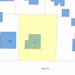 1007 Beacon St, Newton MA 02459-1722 plot plan