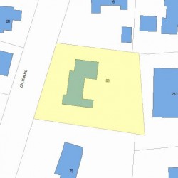 83 Dalton Rd, Newton MA  02459-1936 plot plan