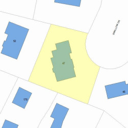 47 Swallow Dr, Newton MA  02462-1311 plot plan