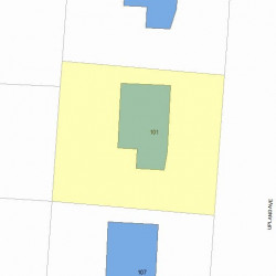 101 Upland Ave, Newton MA  02461-2112 plot plan