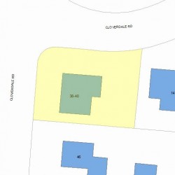 38 Cloverdale Rd, Newton MA 02461-1811 plot plan