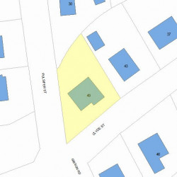 49 Clyde St, Newton MA  02460-2208 plot plan